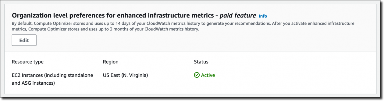 New for AWS Compute Optimizer – Enhanced Infrastructure Metrics to