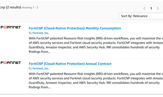 Fortinet FortiCNP – Now Available in AWS Marketplace