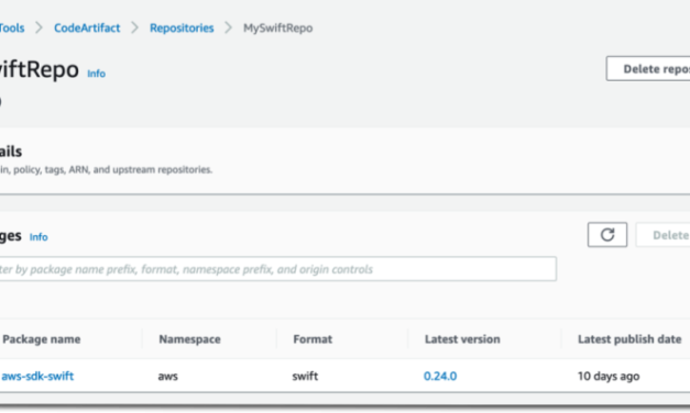 New – Add Your Swift Packages to AWS CodeArtifact