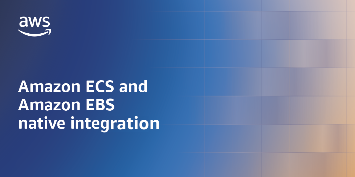 Amazon ECS supports a native integration with Amazon EBS volumes